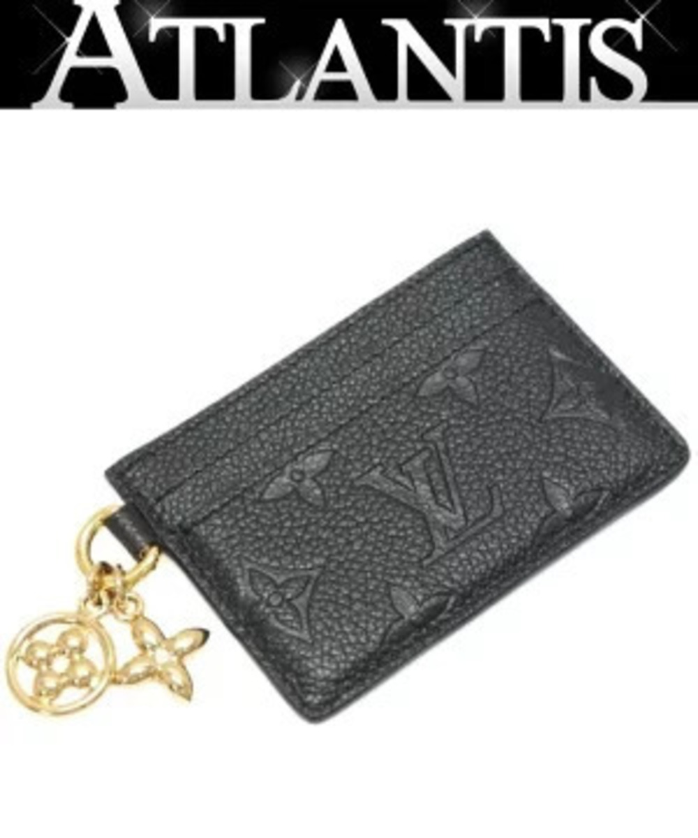 Louis Vuitton Portecartes LV Charm Card Case Wallet Monogram Empreinte Black